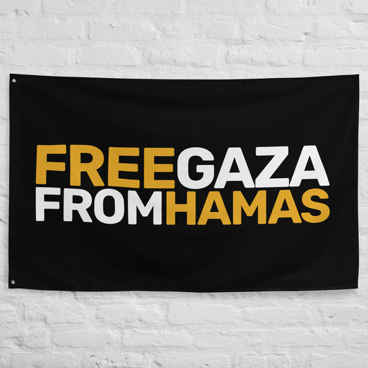 #FreeGazaFromHamas Rally Flag