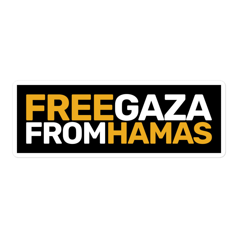 #FreeGazaFromHamas Solidarity Sticker